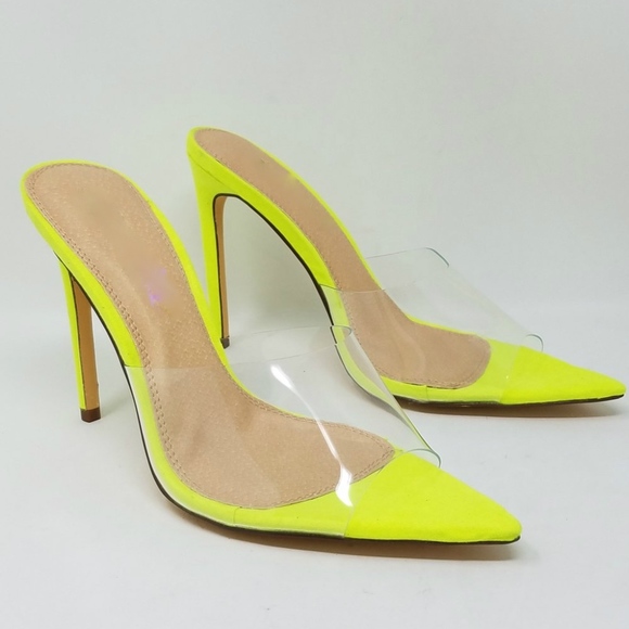 NEON YELLOW HAVANA MULES - Picture 4 of 5